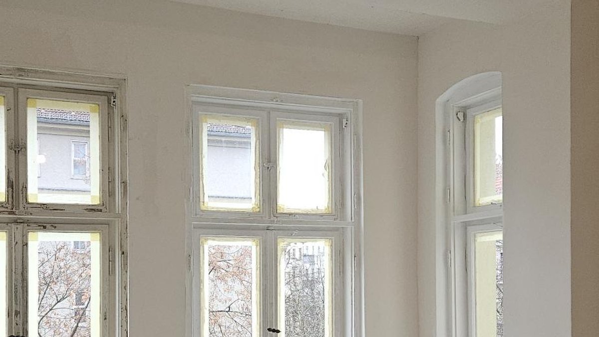 Renovierte Altbauwohnung in der Bänschstraße in Berlin mit neu gestrichenen Wänden